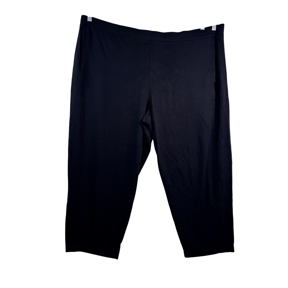 Eileen‎ Fisher Black Tencel Organic Cotton Crop Pants Plus Size 3X money preppy